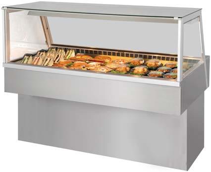 Mouthwatering display Cold Deli 5 The Cold Deli square is available in 3, 4 and 5 GN-pan sizes. Systems can be installed as drop-in versions in a counter or on a matching stand.