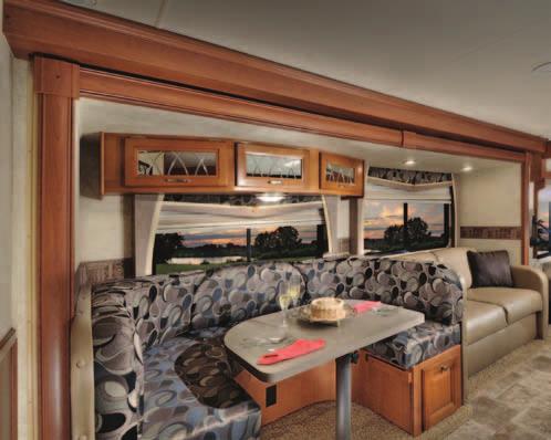 Round that out with a spacious u-dinette that can seat friends and family in total comfort for eating or a friendly game.