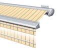 For patio awnings Light rails LED light rail or halogen light rail Indirect lighting K70/K50 LED stripes integrated