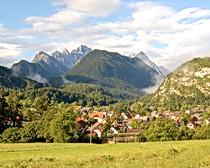 landscape of southern Austria's Carinthia region before you cross the border into Italy, where a gradual descent leads you to the border market town of Tarvisio.