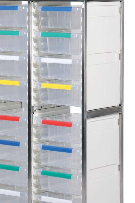 both length & width using simple slot in dividers (each tray supplied with 2 x long & 2 x short dividers)