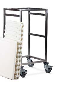 spillages (max load 30kg) One piece moulded side panels incorporate runners with positive stops, preventing trays from being