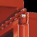 secures open door support arm to bracket and sidewall for safety Full length heavy-duty lid