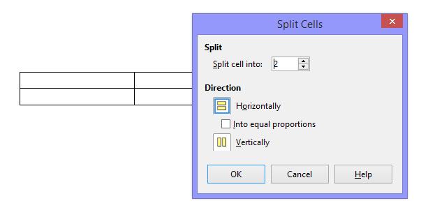 Za spajanje, odabrati ćelije koje želite spojiti te otići na Table -> Merge cells.