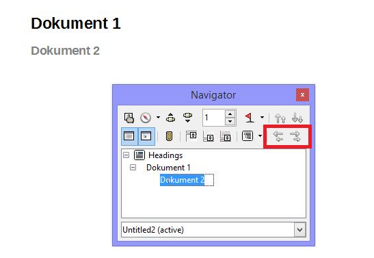 Proširivanje/sažimanje: kroz strukturu dokumenta se krećete preko Navigatora.