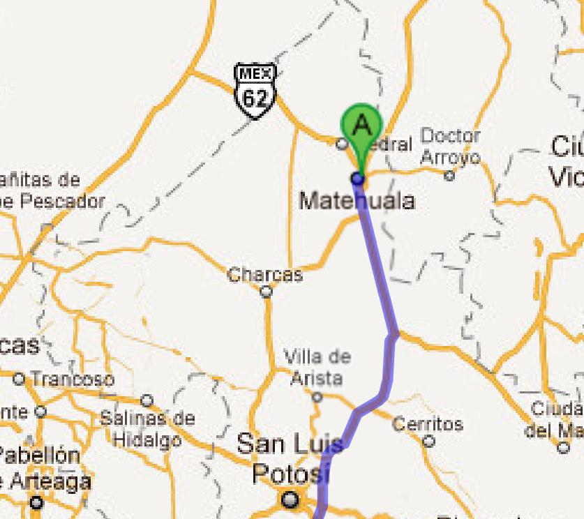 Pátzcuaro to Piedras Negras/Eagle Pass Part 1 Note 1: Northbound trip departure May 9, 2011. Approximate drive time 15 hours with overnight stop in Matehuala.