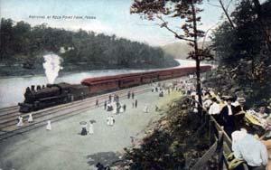 Transportation Most of the park s visitors arrived via the Pittsburgh, Youngstown & Ashtabula Railroad, disembarking