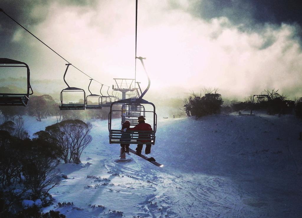 A chair ride into the beautiful abyss of Perisher Mountain.