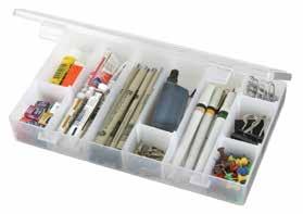 Acid-Free shatterproof boxes have no-spill latches and sturdy hinges High-impact plastic resists oils,
