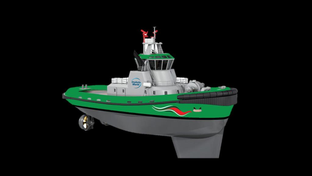 New: Middle East s first LNG fuelled harbor tug Owner: Drydocks World (DDW) Country: United Arab Emirates Vessel type: 9 * 23 m long tugs Engines 2* Wärtsilä 9L20DF