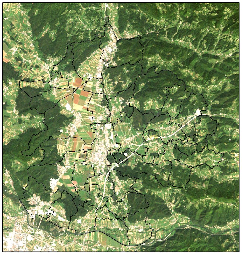 Rode R. Ocena krajinske zgradbe in gozdnih robov na Kamniško Bistriški ravni. 18 3 METODE DELA Najprej smo izbrali katastrske občine, ki ležijo na Kamniško Bistriški ravni.