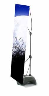 Accessories Outdoor Tension Banners Outdoor banner stand with plastic base that can be filled with sand or water.