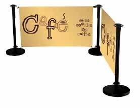 Accessories Cafe Barriers Parasols Parasols are available in a range Great for brand re-enforcement when fully printed.