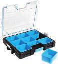 (9) removeable bins for easy parts storage Lid includes waterproof seal and (4) metal latches that