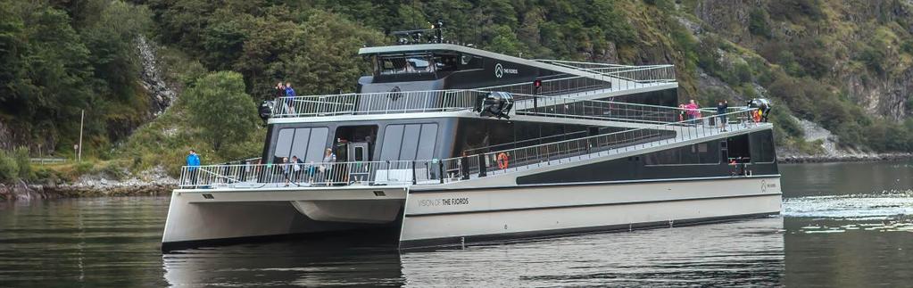 2016. This fjord cruise vessel runs partly on eco-friendly electric batteries.
