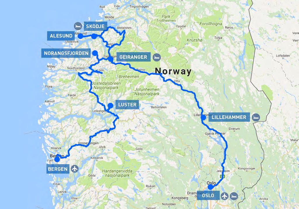 p6 Itinerary Map Day1 Arrive in Oslo (Norway) Arrive at your leisure in Oslo.