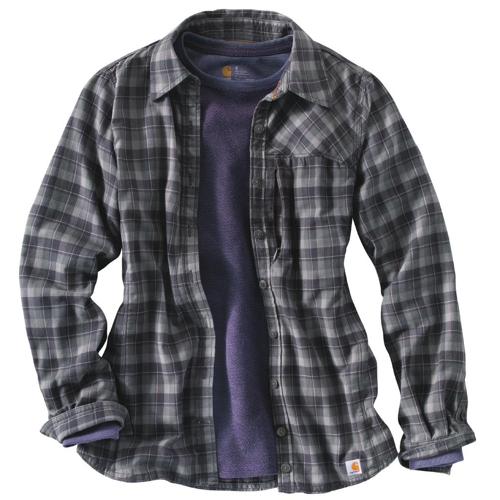 101789 - WOMEN S FORCE REYDELL FLANNEL SHIRT Carhartt Force wicks away sweat and fights odors. Warm and comfortable, it fights odors and evaporates sweat faster than you can sweat.
