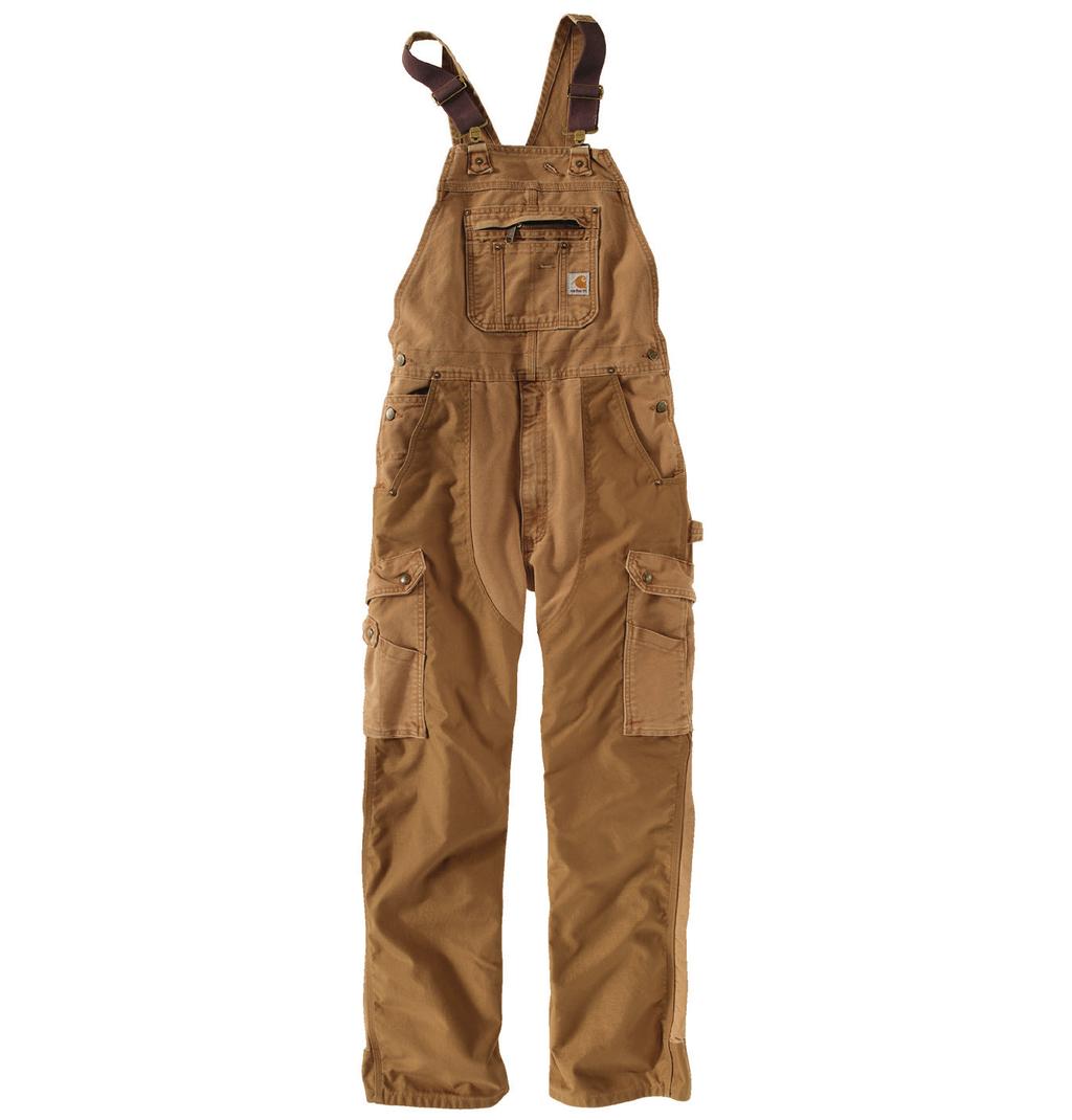 101813 - MEN S DOUBLE-BARREL BIB OVERALLS Built for brewers, hunters, and everyone in between, this bib features a durable CORDURA fabric double front and