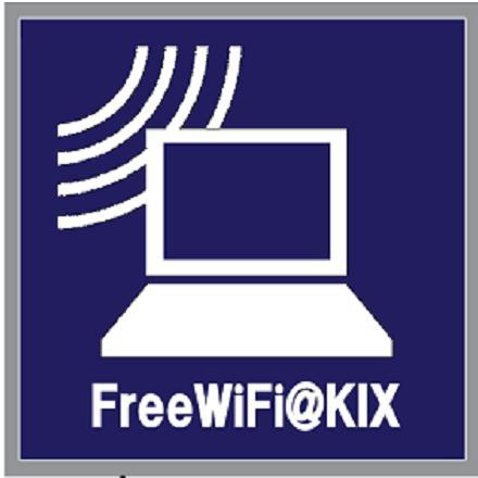 KIX greatly expands free Wi-Fi service Although for some time now KIX has been providing free Wi-Fi hotspots to airport users who want to connect to the Internets via their laptops, smart phones,