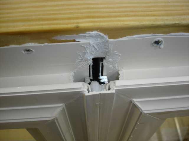 Install the mullion trim to the