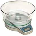 Metric or imperial display Automatic compensation for weight of bowl, etc.