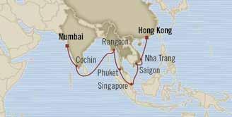 asia & africa Opulece of the Oriet Sigapore to Shaghai 19 days Mar 15, 2016 insigia asia & africa Imperial Treasures Hog Kog to Mumbai 18 days Mar 24, 2016 Nautica 2 for 1 Cruise s 2 for 1 Cruise s
