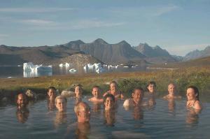 Bathe in Uunartoq s warm springs and relish in the breathtaking beauty of the icebergs on the cold waters of the fjord.