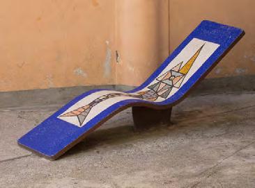 A little Picasso influence in a less than soft lounge chair.