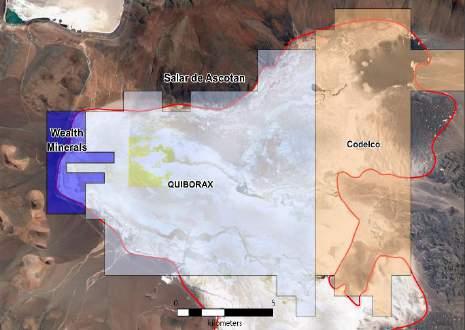 D Five Salars project (II) Huasco Ascotan Piedra Parada 0 5 km WML Five Salars work plan Wealth s develop plan for the Five Salars project involves conducting geophysical