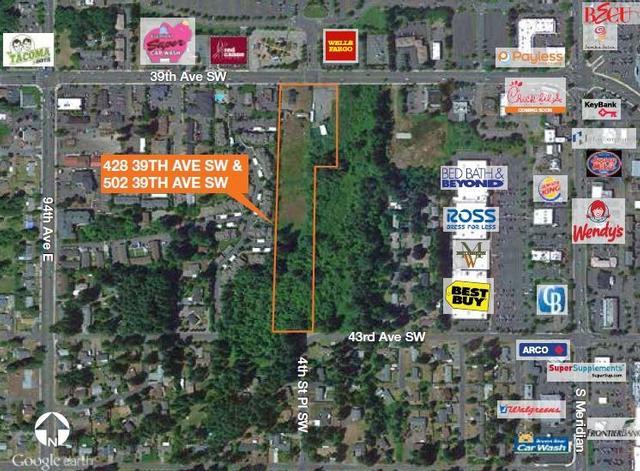 South Hill Pads 428-52 39th Ave SW Puyallup, WA 98373 Max SF: 7, 35, 217 Land SQFT: 29,931 $.46 Land $ Per SQFT: $. Up to 2 pads ( 3, SF each). +3 feet of frontage.