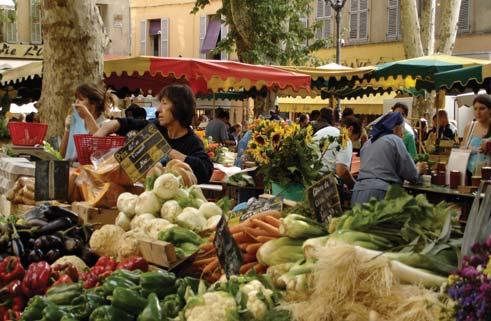 Aix s colorful market brings the sights, aromas and flavors from Provence s fields and orchards to the community every day.