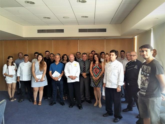 Training on the authentic gastronomy culture and the philosophy behind the Cyprus Breakfast for the hotels in Larnaca On the 22 nd of