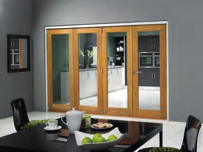 All Vufold internal folding door sets have 40mm thick doors made from engineered core with solid