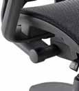 ARMRESTS Easy to use height adjustable arms with lockable, pivoting, polyurethane arm pads.