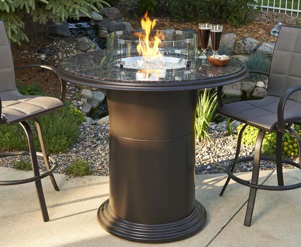 colonial collection Colonial Chat Fire Pit Table with Mocha