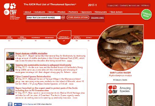 Maintain/Support Global Databases and Tools Maintain the global IUCN Red List of Threatened Species TM