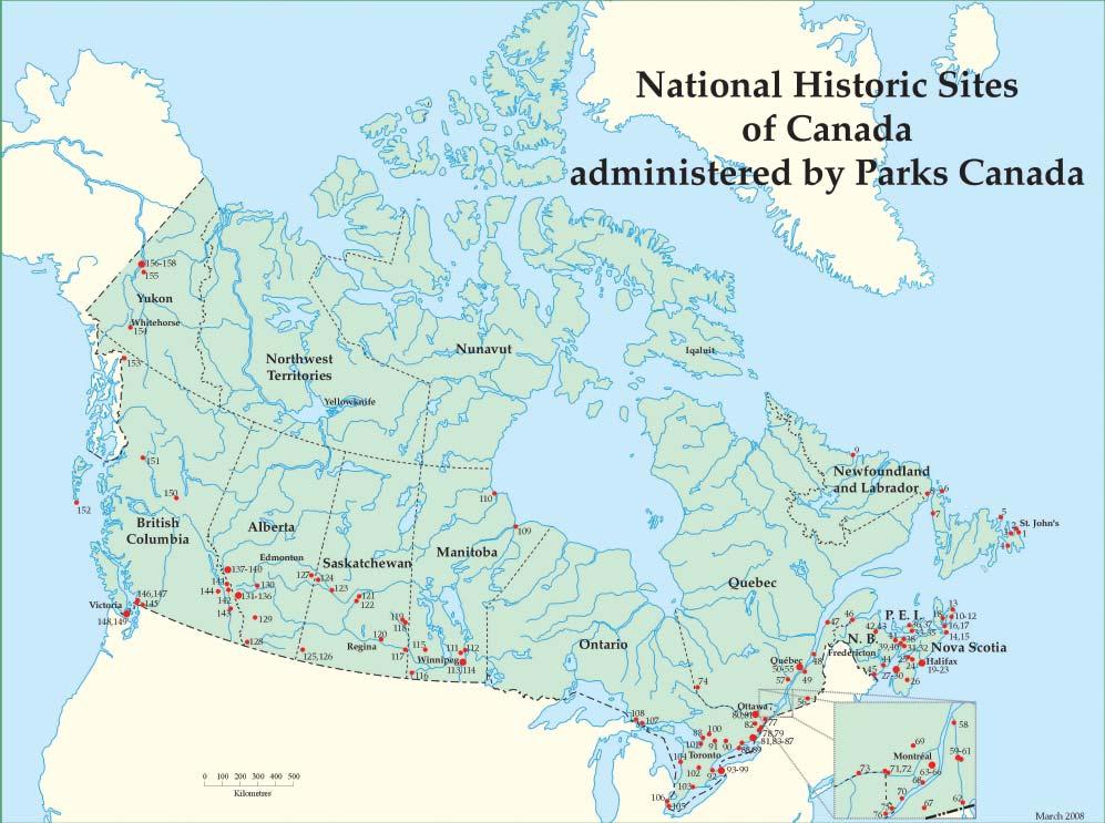 Figure 2: National Historic Sites of Canada