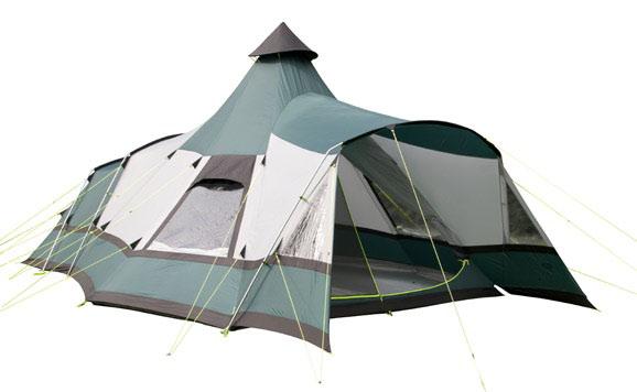 TEPEE 500 D 5 : 5000mm : System PE Steel & 27.4kg Approx. 320cm A cool and innovative tepee style tent without any compromise on space.