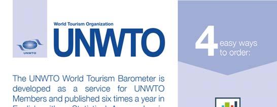 Volume 1 September 1 The UNWTO World Tourism Barometer is a publication of the World Tourism Organization (UNWTO).