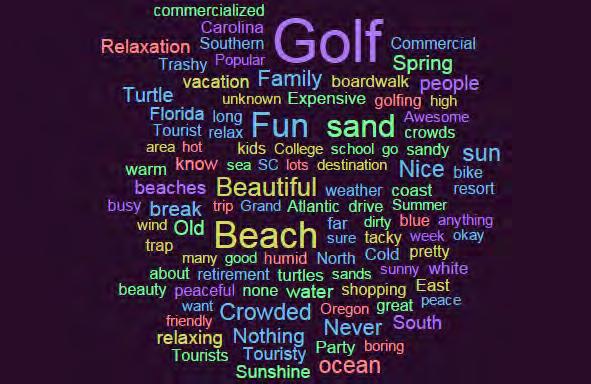 Traveler perceptions of Myrtle Beach When you think about traveling to Myrtle Beach, what s the first