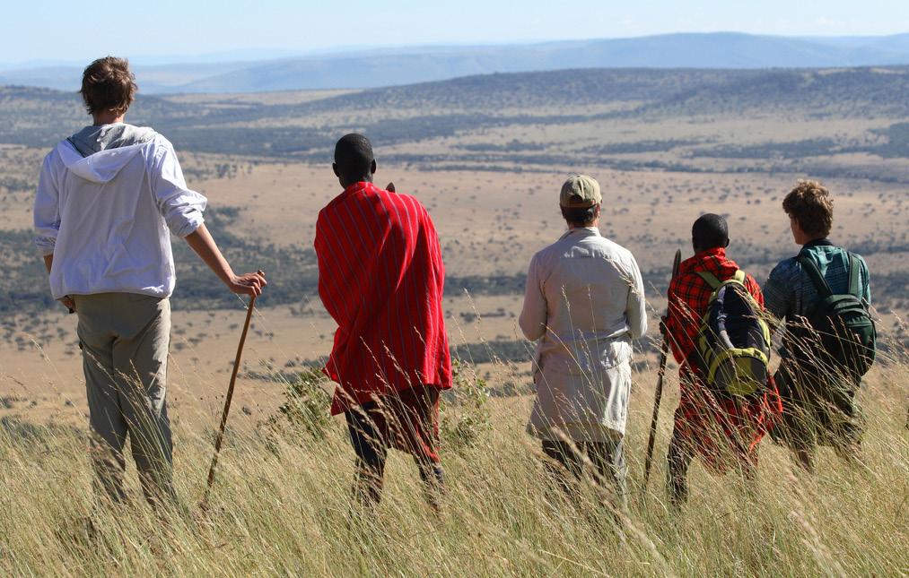 DAY 5 KOBE KOPJE BUSH CAMP NGORONGORO CONSERVATION AREA Anderson Family at Elwai Bush Camp. Today s walking journey takes you through a shallow gorge that cuts its way towards the grasslands.