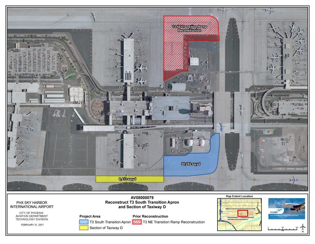 PFC #8-3: Reconstruct T3 South Transition Apron and Section of Taxiway D PFC funding in the amount of $2.
