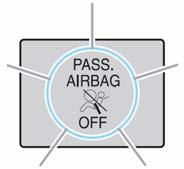 Ako svjetlo upozorenja zračnog jastuka/natezača pojasa stalno svijetli, znači da postoji greška.