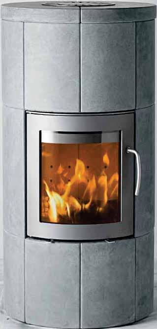 modern woodburning stove. D.