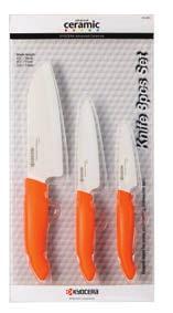 Revolution Series 3-Piece Knife Sets Clear box with hanger tab for easy display 5.5 Santoku, 4.