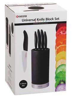 5-Piece Universal Knife Block Set 4 Kyocera Ceramic