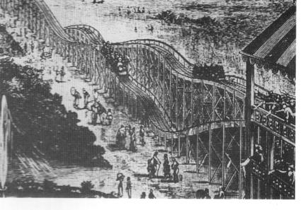 1884 Coney Island, Switchback Railway This first switchback railway was built by L.A.