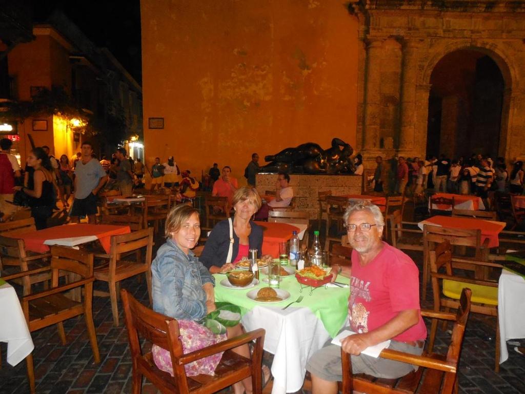 Our last night in Cartagena was spent enjoying the ambiance at Santo Domingo Square, right next door to our building.