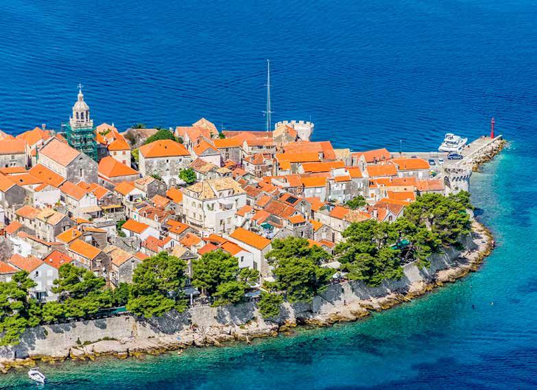 Korcula Even the most jaded of travellers cannot fail to be won over by the beauty of the Adriatic Coast. The sea is an intense blue and the islands are amazingly picturesque.