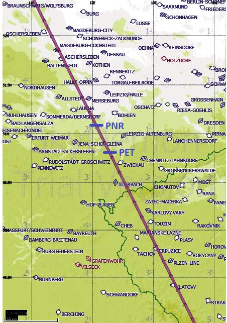 Prilog 4: Karta ucrtane rute leta LDZA